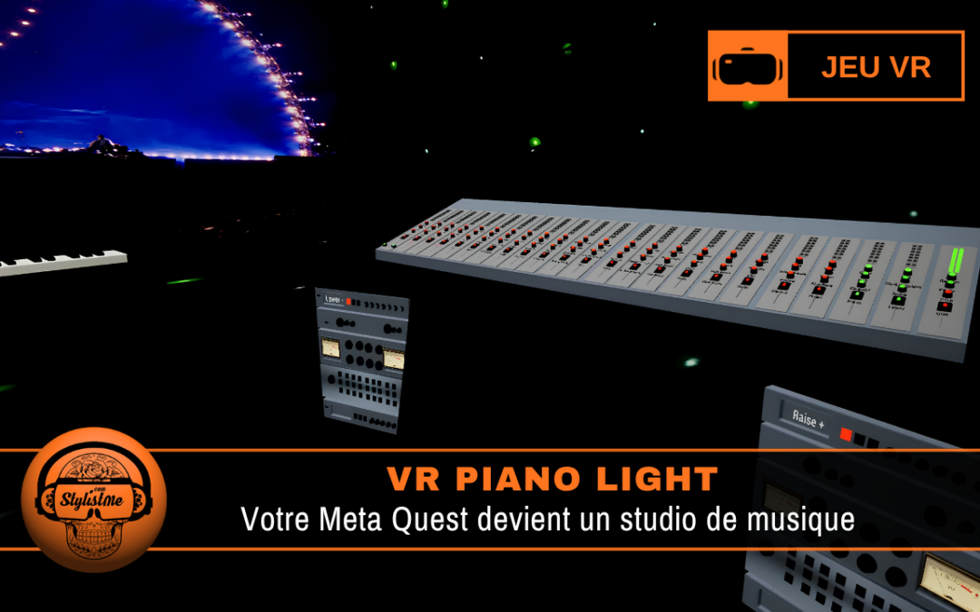 VR Piano Light sur Meta Quest : studio de musique VR gratuit