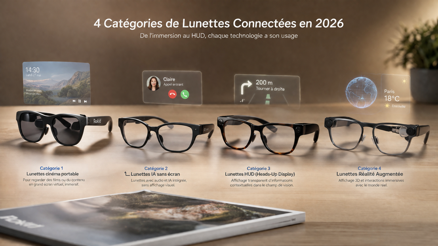 Les 4 Catégories de lunettes connectées :  tout comprendre