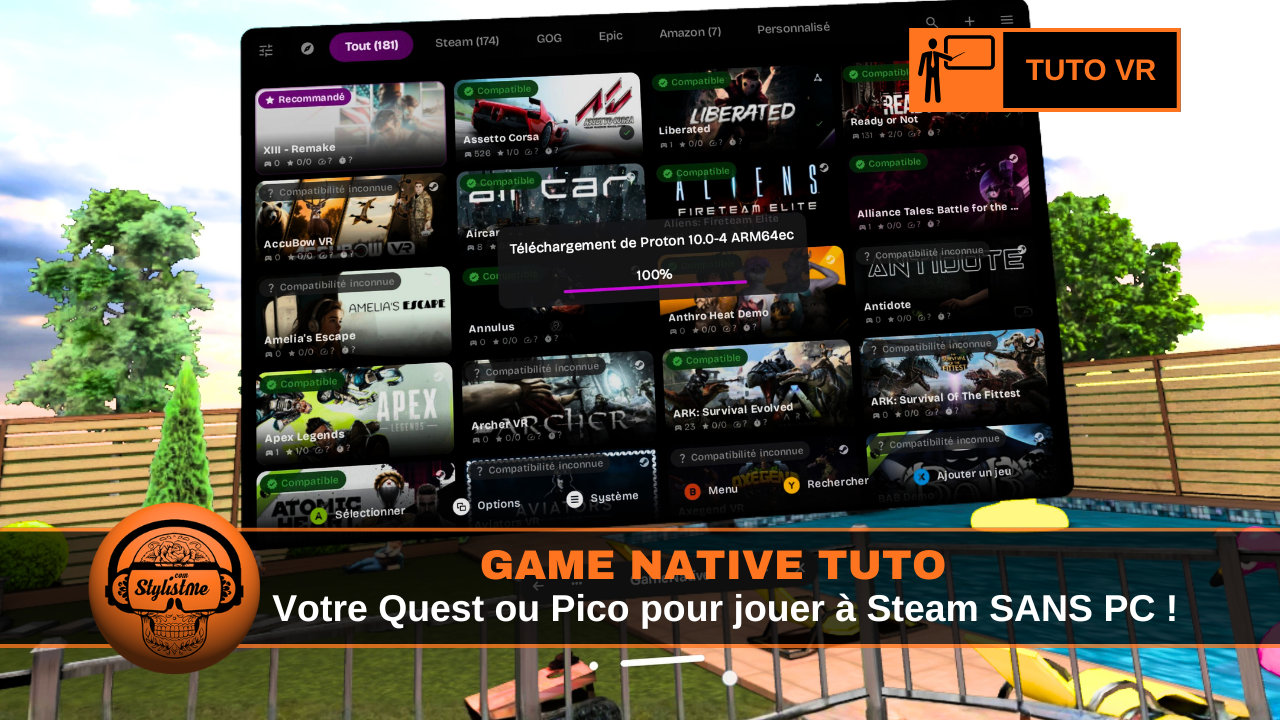 Game native tuto Quest settings réglages