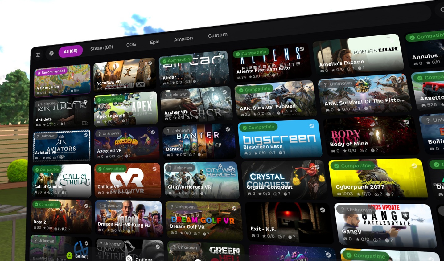 Steam direct Meta Quest Game Native tuto