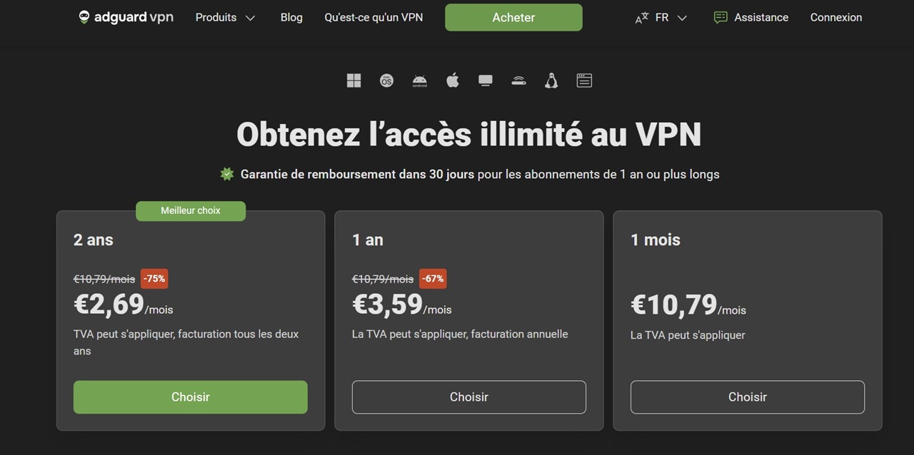 Tarif VPN Quest