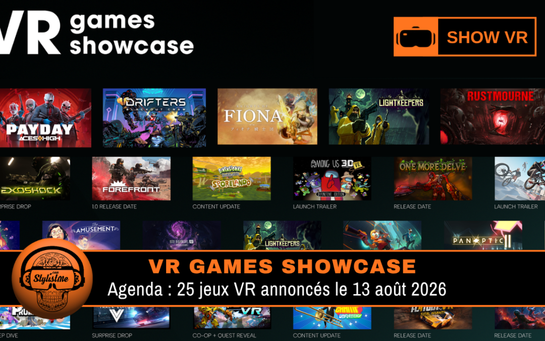 VR Games Showcase août 2026 : 25 jeux annoncés le 13 août