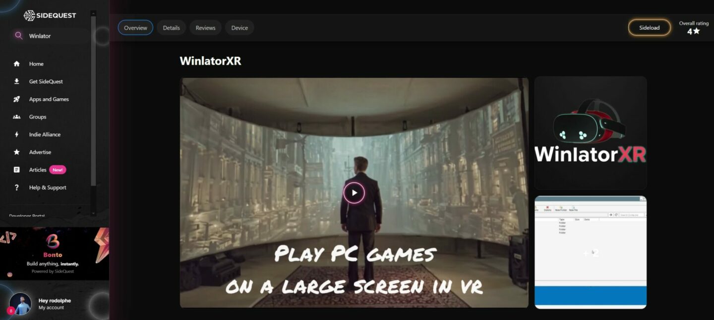 WinlatorXR SideQuest WinlatorXR SideQuest