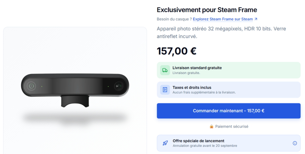 Arcturus Vision Camera accessoire Steam Frame Valve