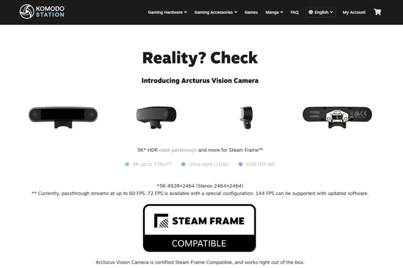 Arcturus Vision Camera Camera couleur Steam Frame Arcturus Vision Camera