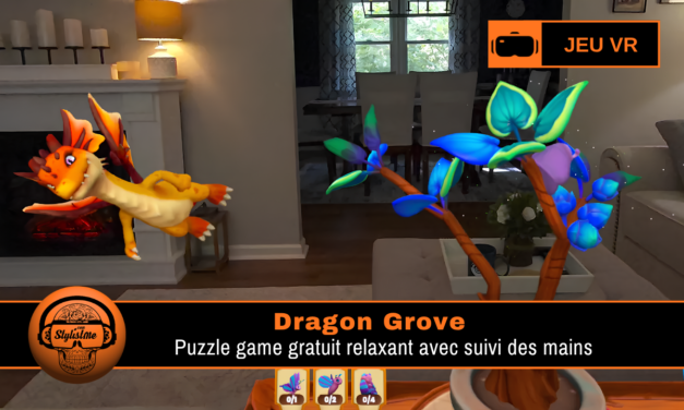 Dragon Grove : puzzle VR gratuit relaxant sur Meta VR Glasses