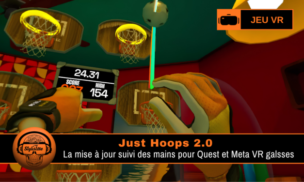 Just Hoops 2.0 : mise à jour hand tracking Meta VR Glasses et Quest 3