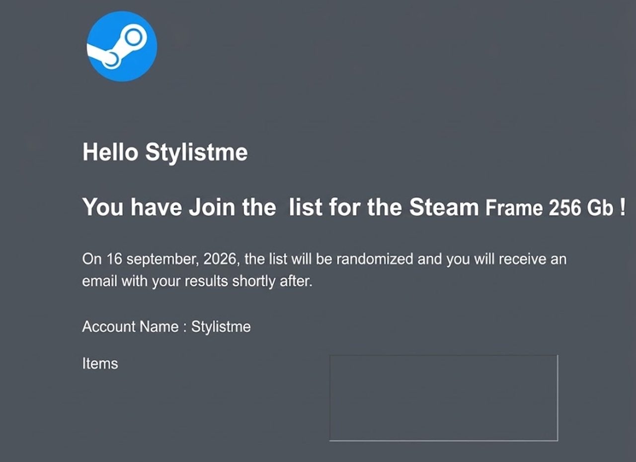 tirage au sort Steam Frame
