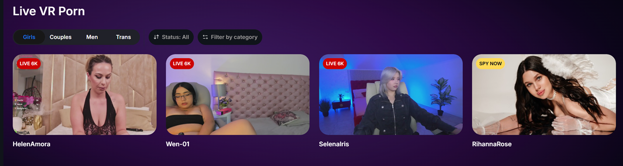 Live VR Porno catégories Live VR Porno catégories