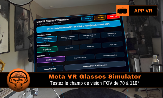 Meta VR Glasses Simulator : testez le FOV à 70°