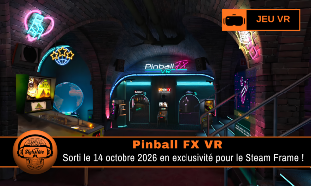 Pinball FX VR : flipper immersif en exclusivité Steam Frame