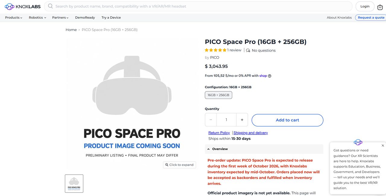Prix Pico Space Pro Price